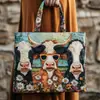2026 Nueva Serie Transfronteriza de Vacas Vaca Estampado Digital Bolso de Hombro Acolchado de Moda
