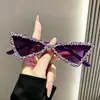 Novos Óculos de Sol Triangulares com Strass Personalizados Exagerados Doce Cool Estilo Passarela Festa Decoração de Fotos Adereços