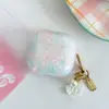 Nuevo Patrón de Concha Tricolor Blanco, Rosa y Azul Adecuado para Airpodspro2 Auriculares Bluetooth Carcasa Blanda TPU Apple Cuarta Generación