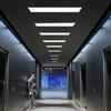 Lâmpada de escritório LED, candelabro de escritório, iluminação de engenharia comercial, lâmpada quadrada, academia, refeitório, lâmpada de tira