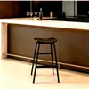Bancos altos de bar modernos minimalistas com encostos de ferro, bancos altos para uso doméstico, bancos de bar de couro estilo luxo leve