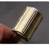RZACLEA Navalha de Segurança Vintage de Lâmina Dupla, Design de Abertura Giratória com Cabeça de Liga de Zinco e Cabo de Cobre, Barbeador Manual Reutilizável com Lâmina Substituível para Depilação Masculina