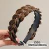 Peruca trançada com torção de pérolas, faixa de cabelo feminina, trança em espinha de peixe, com dentes antiderrapantes, aumento da parte superior do crânio, emagrecimento do rosto, grampo de cabelo pequeno
