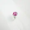 Anillo de Plata de Ley 925 con Zafiro Rosa Azul Cultivado Lujo Ligero Regalo Viaje al Trabajo Banquete Compromiso Versátil Moda