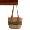 2026 Nueva Moda Bolso de Hombro para Viajes Cotidianos Bolso Tote Bolso de Paja para Vacaciones Bolso Tejido para Mujer Personalizado En Stock