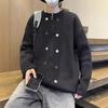 Cárdigan de Punto Pequeño Fragante para Otoño e Invierno para Hombre Estilo Americano de Gama Alta Holgado Casual Chaqueta Suéter de Cuello Redondo con Botones Decorados