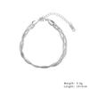 Pulseira europeia e americana transfronteiriça de aço titânio ouro 18K diamante quadrado feminino atacado corrente osso de cobra temperamento personalidade joias femininas que combinam com tudo