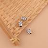Cuentas de Barril Recto de Plata Tibetana DIY Joyería Hecha a Mano Plata Antigua Plata Miao Cuentas Redondas Accesorios Cuentas Sueltas Material para Abalorios Accesorios de Plata Tibetana