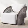 Sofá Externo Criativo Corda Trançada Cadeira de Jantar para Pátio de Villa Designer Hotel Celebrativo Quarto de Hóspede Sofá Trançado de Rattan