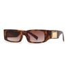 2023 Nuevo Exportación Transfronteriza Estrechos Pequeños Cuadrados Accesorios Metálicos Gafas de Sol Modernas Calle Europea y Americana 9206