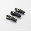 Accesorios de cremallera con resorte autoblocante, metal, níquel negro, blanco eléctrico, n.° 3, n.° 5, resina de nailon, tirador de cremallera frontal y trasera