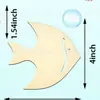 Pronto para Transfronteira Animais Marinhos Prontos Cavalo-marinho Baleia Ambiente de Madeira Ecológico Desenho Animado Marinho Lascas de Madeira Decorativas Estrela-do-mar de Madeira