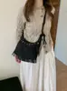 Bolso Transfronterizo para Mujer 2025 Otoño e Invierno Nuevo Diseño de Nicho Bolso Cruzado con Borlas Bolso de Hombro Versátil Retro Bolso Tote Grande