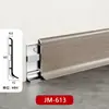 Zoclo de Aleación de Aluminio con Veta de Madera, Zoclo Metálico de Color Madera Natural Ultra Delgado de Doble Capa de 6 cm con Sistema de Clip, Sin Adhesivo