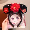 Grampo de cabelo de estilo antigo cocar estilo palácio faixa xadrez faixa de cabeça faixa de cabeça bandeira Concubina Imperial Rainha Zhen Zhen roupa Han acessórios de cabelo para mulheres
