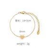 Pulseira Pequena de Coração Estilo Influencer Tendência Mais Vendida para Mulheres, Moda e Simples Titânio Banhado a Ouro 18K Joias Antidesgaste Atacado