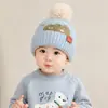 Gorros para niños, gorros de punto para bebé de otoño e invierno, gorros de punto para niñas, gorros cálidos y cortavientos que cubren las orejas, gorros de invierno engrosados para niñas