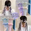 Pasadores Trenzados de Flor Tulipán para Niñas, Dulces y Versátiles Accesorios para el Cabello de Flores Flotantes para Niñas Pequeñas Que No Lastiman el Cabello