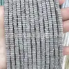 Contas Quadradas de Pedra Vulcânica Vermelhas, Amarelas, Azuis, Verdes e Pretas, Contas Quadradas de Rocha Vulcânica, Acessórios para Joias DIY, Contas Quadradas Planas Pequenas de Pedra Vulcânica