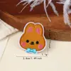 Novos Patches de Bordado Autoadesivos de Animais Fofos de Desenho Animado para Decoração de Roupas, Atacado de Mini Patches de Bordado de Coelho