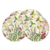 Jogos Americanos Redondos de Linho Mais Vendidos no Exterior para Decoração de Mesa de Primavera, Jogos Americanos Redondos da Temu com Designs Impressos, Personalizáveis com Suas Próprias Imagens