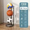 Rack de Armazenamento de Basquete Transfronteiriço, Rack de Basquete Dobrável de Chão, Rack de Armazenamento para Futebol e Vôlei, Rack de Armazenamento de Bolas Multicamadas