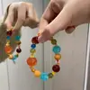 Estilo Exótico Dunhuang con Pulseras de Cuentas Coloridas, Exquisitas y de Alta Gama, Pulseras Versátiles de Nicho y Personalizadas Únicas