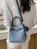 Bolso Cubo de Mezclilla de Mano para Mujer 2026 Verano Nuevo Bolso de Gran Capacidad Bolso Cruzado Versátil Casual