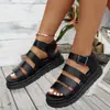 2026 Sandalias de Verano para Mujer de Talla Grande para Comercio Exterior Transfronterizo con Suela Gruesa, Punta Abierta, Estilo Romano, Zapatos de Playa Modernos con Opciones de Etiquetado Europeo