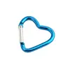 Mosquetón multifuncional para exteriores en forma de corazón para sujetar a la mochila, clip para botella de agua, accesorio de aleación de aluminio, hecho a mano