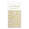Pegatinas para Uñas de Copo de Nieve Navideño de Invierno Planas Adhesivas Blancas Huecas Decoraciones para Uñas de Copo de Nieve Dh779