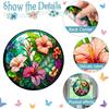 SMJD031 Adesivo de Aviso Anticolisão Flor Amazon Cruzada Colorido Eletrostático Dupla Face para Vidro de Janela Removível