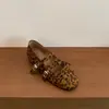 Zapatos Mary Jane de Moda para Mujer, Diseño de Moda Otoñal, Versátiles Zapatos de Salón Casuales Franceses con Lazo, Tacón Alto