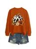 Amazon eBay sitio independiente moda casual elegante mujer estampado de vaca flor de calabaza nuez otoño e invierno nueva sudadera