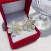 Pendientes de Bola de Flor Redonda Perla Super Hada Dulce Mori Estilo Retro Hong Kong Celebridad Elegante Único Exagerado Pendientes de Flor