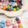 Acessórios para Joias DIY Contas Redondas de 14mm Contas de Madeira Coloridas Acessórios Contas Soltas Contas Redondas Versátil Flor de Sapato Contas Corrente para Celular Feita à Mão