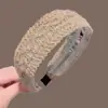 Faixa de cabeça de palha com aba larga estilo férias para mulheres, faixa de cabeça boêmia para uso diário, faixa de cabeça de copa alta para lavar o rosto