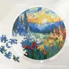 Produto novo transfronteiriço Azure Bloom Sun Catcher Sussurrante quebra-cabeça de acrílico para pendurar na janela decoração de casa quebra-cabeça de 83 peças