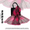 Lenço de Seda Longo Versátil Transfronteiriço 50*160 Lenço Longo Chiffon Georgette Semelhante à Seda Lenço Fino de Seda Feminino