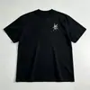 Camiseta de manga larga de algodón puro de peso pesado original 330g para hombre y mujer, primavera y otoño, corte recto, diseño de letras simples estampado, corte holgado con hombros caídos
