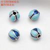 Prata esterlina epóxi Ruyi bloqueio cabaça fu personagem pingente acessórios vintage angustiado 3D prata dura DIY artesanal frisado material