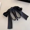 Grampo de Cabelo Laço de Tricô Simples e Elegante Estilo Coreano Versátil para o Dia a Dia Prendedor Banana para Rabo de Cavalo Alto