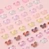 Vidro Cor Transparente Borboleta Feito à Mão Estilo Antigo Passo Sacudir Cabeça Acessórios de Cabelo Feito à Mão DIY Grampo de Cabelo Materiais Acessórios