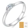 Anillo de Plata de Ley S925 con Moissanita Marqués para Mujer, Anillo Cerrado Versátil de Lujo Ligero Talla US, Venta Caliente Transfronteriza en Stock de Fábrica