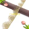 Estilo Étnico Hilo Dorado y Plateado Encaje Soluble en Agua Bordado de Encaje de Loto DIY Accesorios para Ropa Venta Directa de Fábrica En Stock