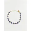 Pulseras de flor de acero de titanio con incrustaciones de diamantes, las más vendidas en Europa y América, accesorios de lujo ligero de nicho, cadenas para la clavícula, pulseras de trébol de cuatro hojas, venta al por mayor desde el fabricante