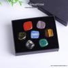 Conjunto Cubo de Cristal Mais Vendido Transfronteiriço, Pedras Coloridas, Caixa de Presente Irregular, Polimento de Pedra Bruta, Atacado Gemas de Cristal Coloridas
