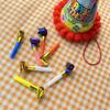 Juguete para niños dragón soplador fiesta de cumpleaños accesorios divertidos pequeño silbato de dragón soplador bocina de plástico rollo soplador de papel dorado