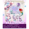 Conjunto de Balões de Aniversário Infantil para Crianças de 1 a 5 Anos, Suprimentos de Decoração para Cena de Festa, Conjunto Completo para Meninos e Meninas