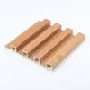 Painéis de grade de fibra de bambu-madeira para comércio exterior para paredes de fundo de TV, painéis de parede de decoração interior de eco-madeira, grade WPC côncavo-convexo